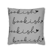 Stylish Grey Bookish Pillowcase