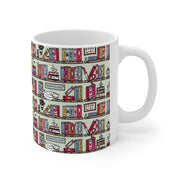 Smutty Romance Bookcase Wrap-Around Mug – Perfect for Romance Readers