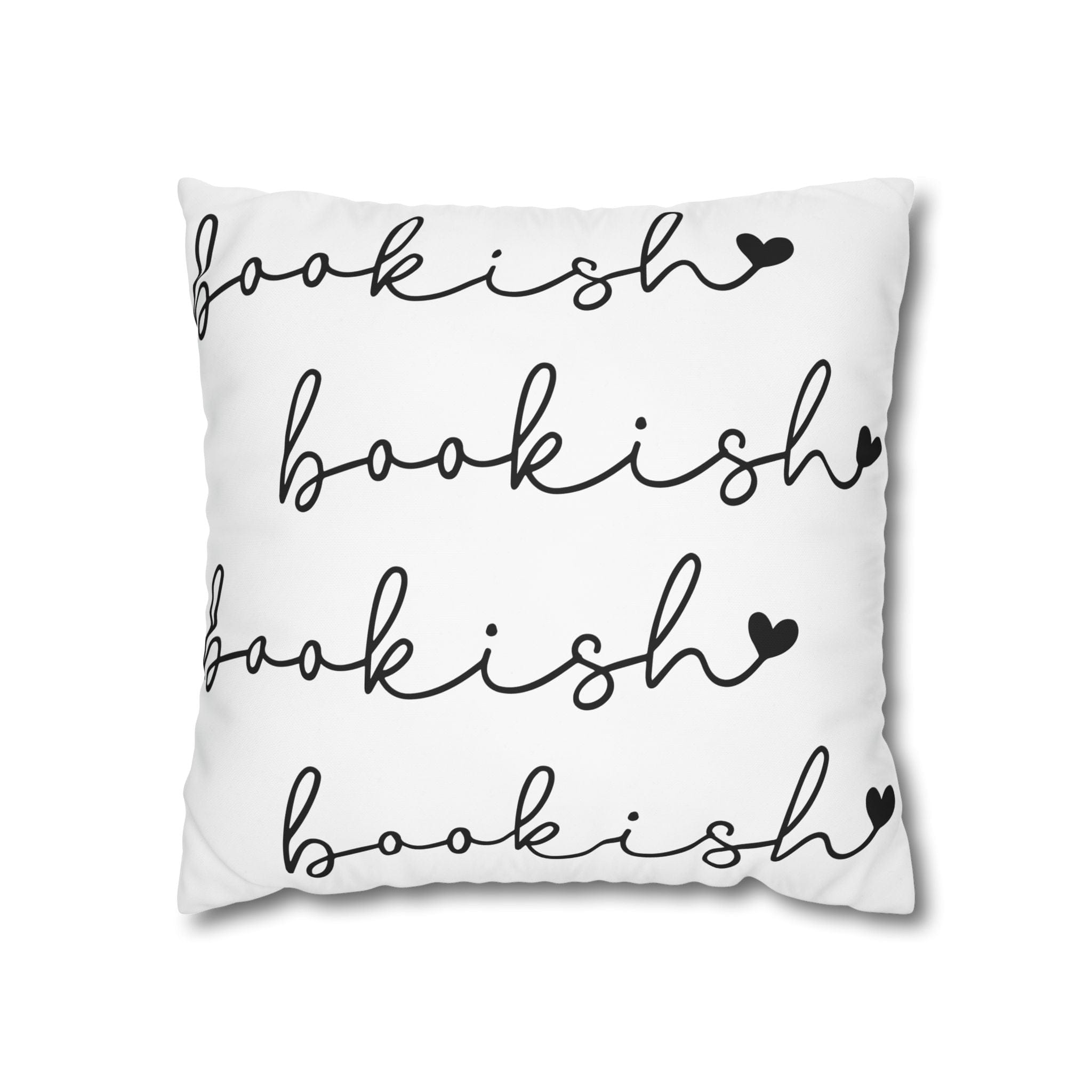 Stylish White Bookish Pillowcase