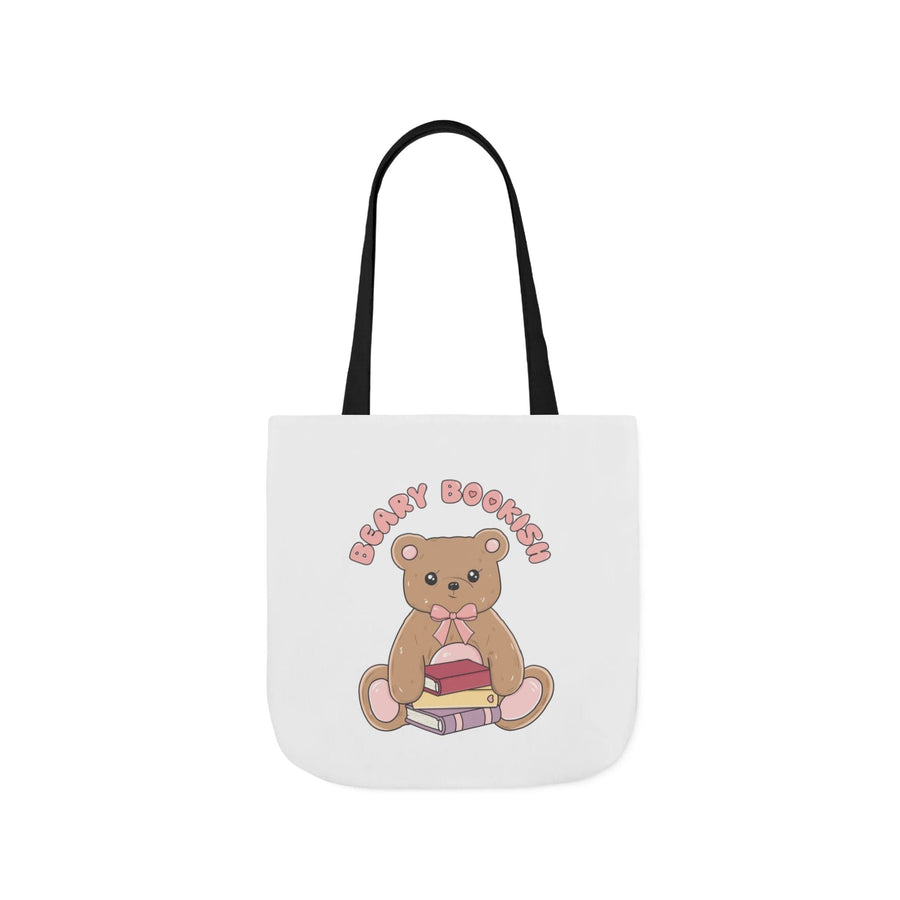 Beary Bookish Tote Bag - White