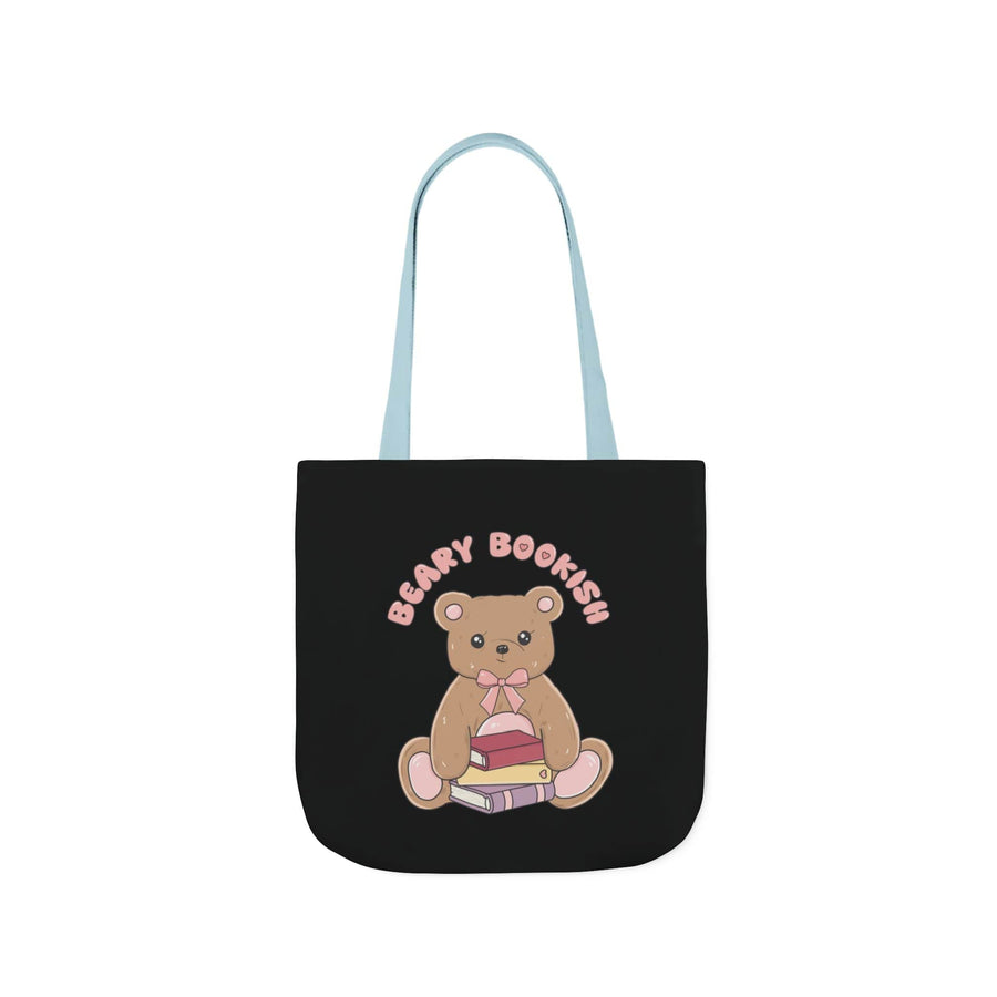 Beary Bookish Tote Bag - Black