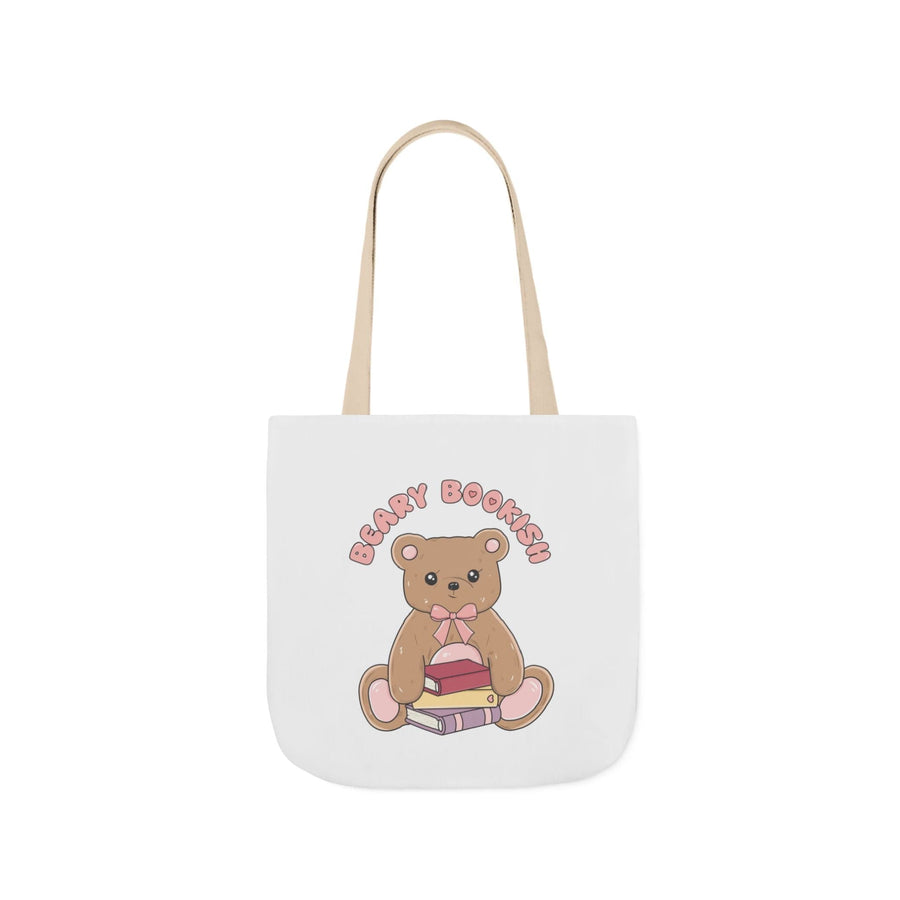 Beary Bookish Tote Bag - White