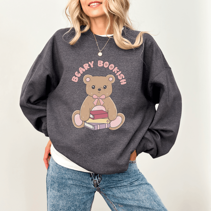 Cute Beary Bookish Crewneck Jumper