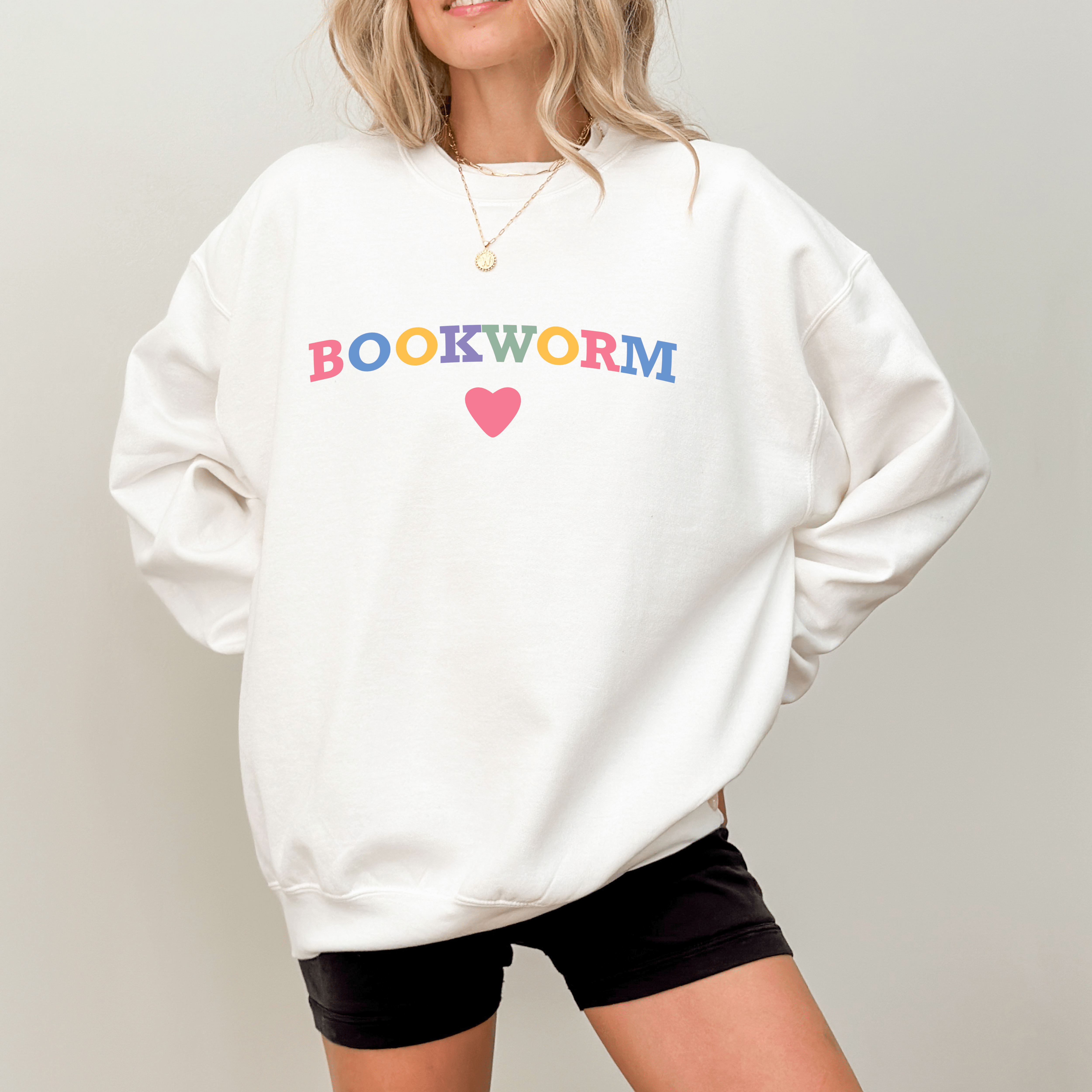 Colourful Bookworm Crewneck Jumper