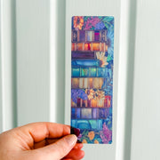 Floral Bookshelf Transparent Bookmark