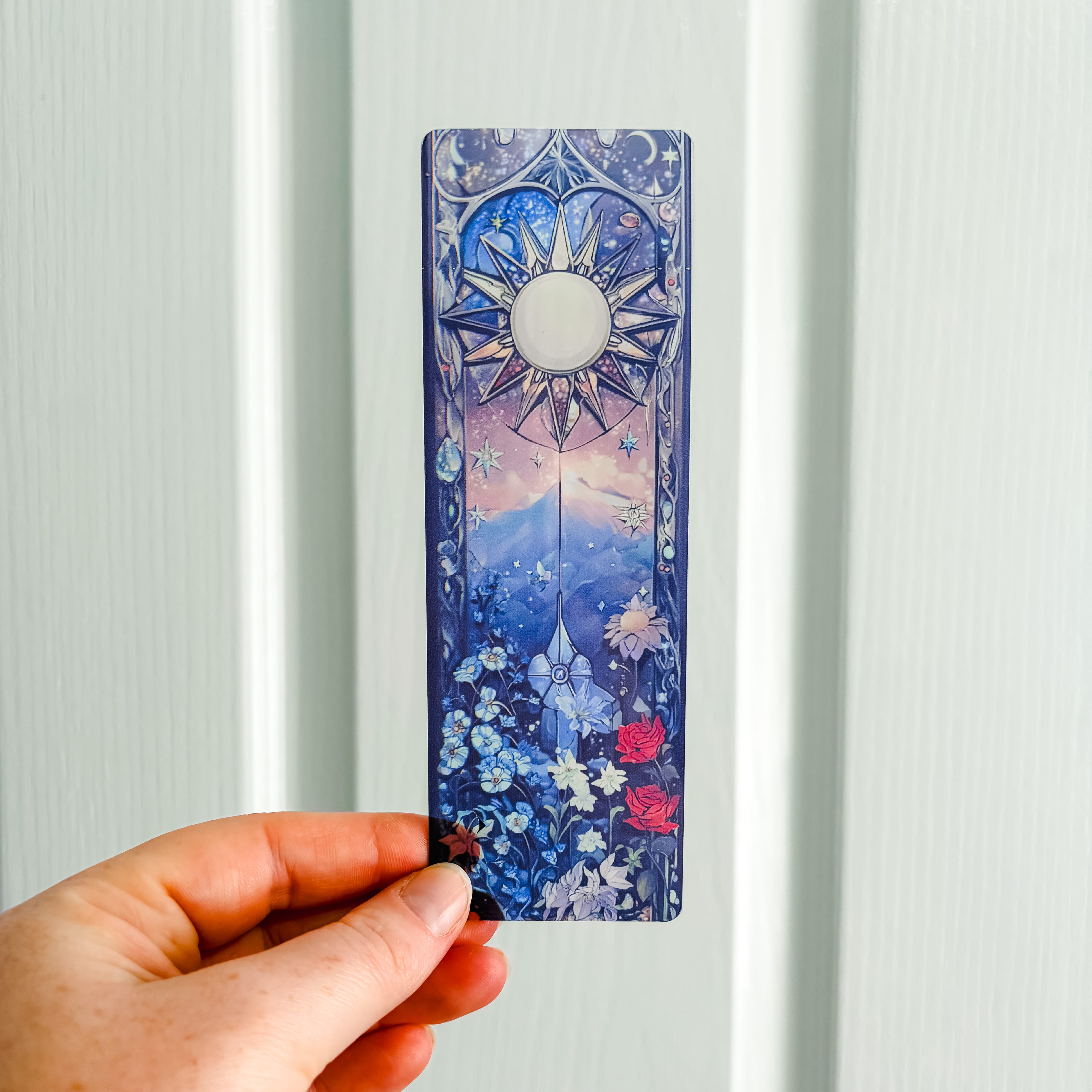 Celestial Sunburst Transparent Bookmark