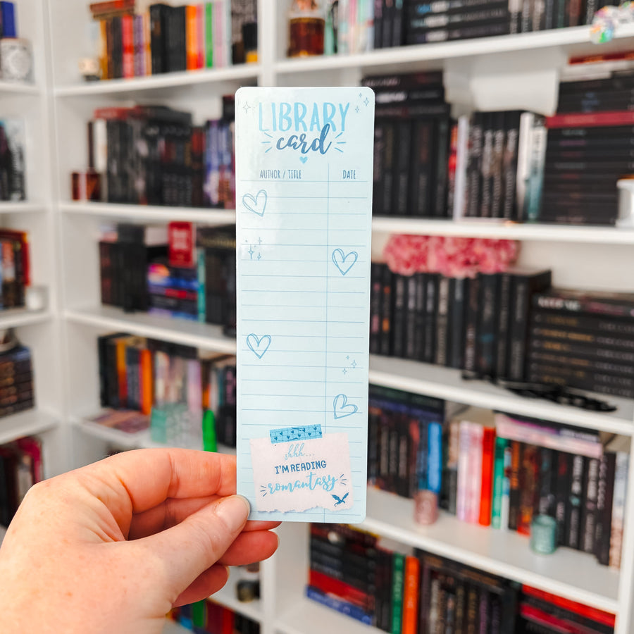 Romantasy Library Card Bookmark