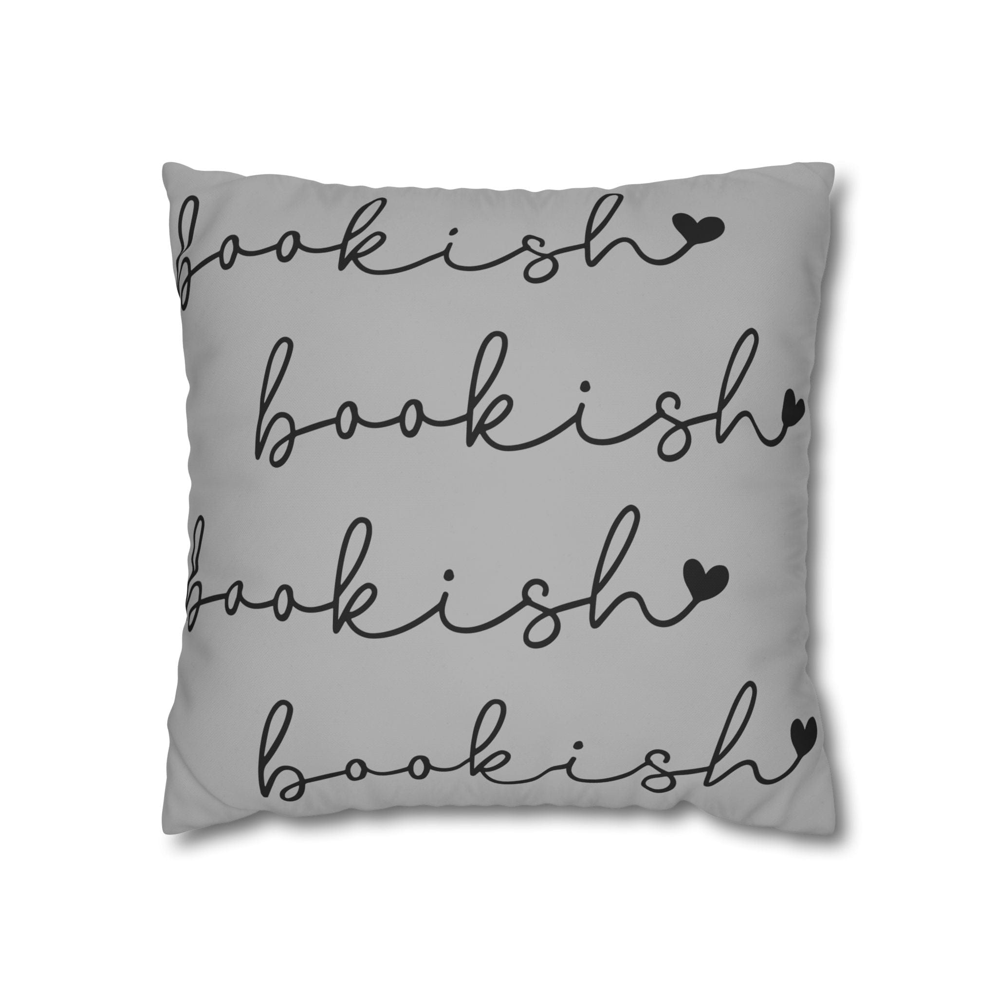Stylish Grey Bookish Pillowcase