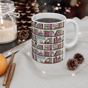 Smutty Romance Bookcase Wrap-Around Mug – Perfect for Romance Readers