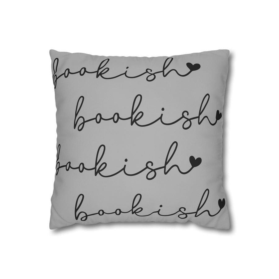 Stylish Grey Bookish Pillowcase