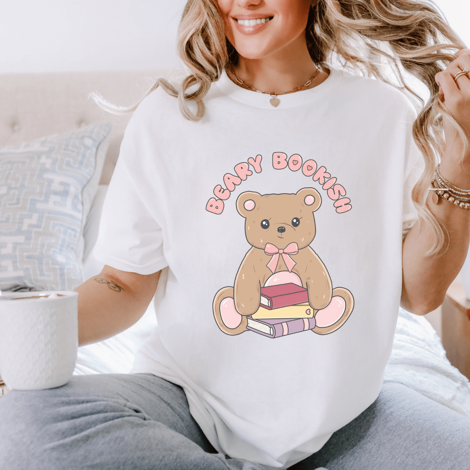 Cute Beary Bookish Unisex T-Shirt