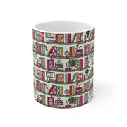 Smutty Romance Bookcase Wrap-Around Mug – Perfect for Romance Readers