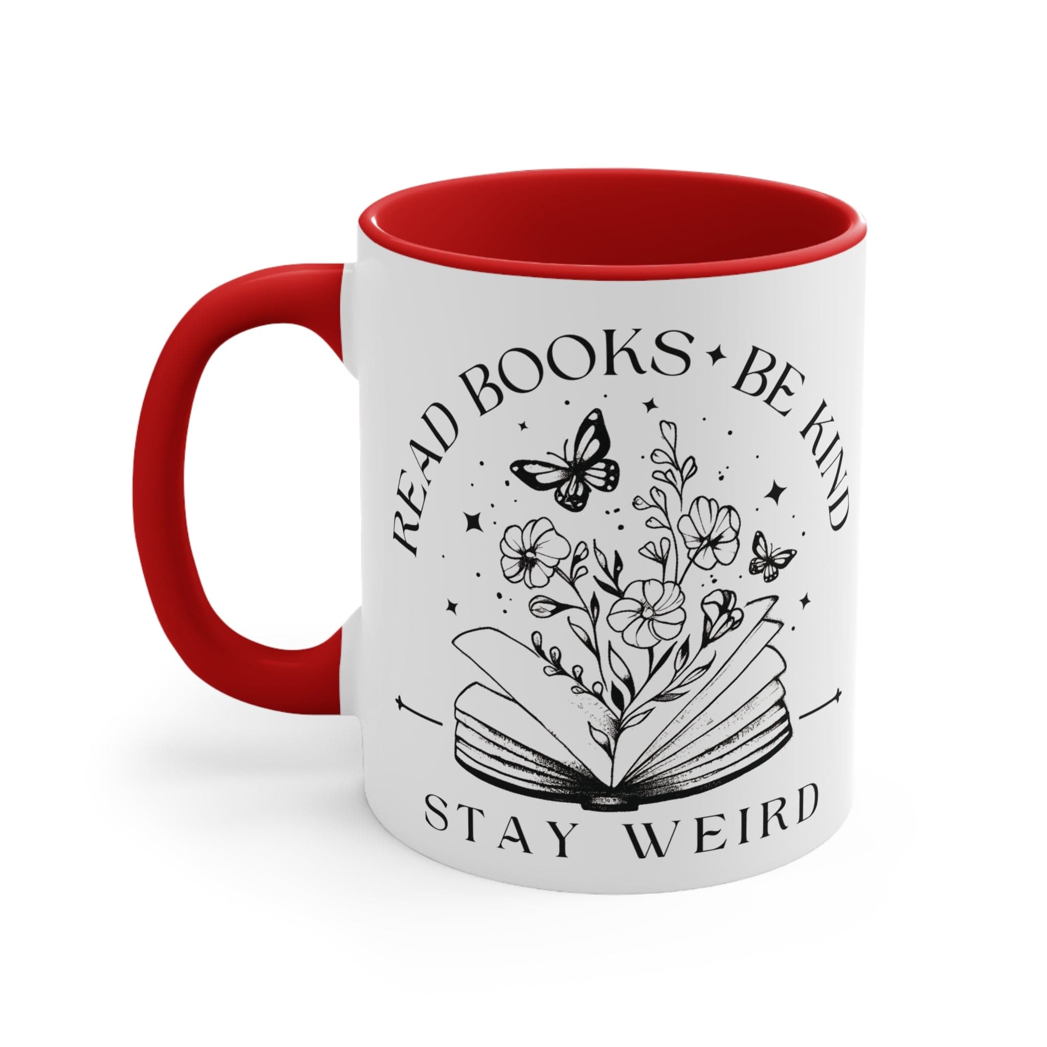 Read Books, Be Kind, Stay Weird Bookish Mug