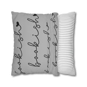 Stylish Grey Bookish Pillowcase