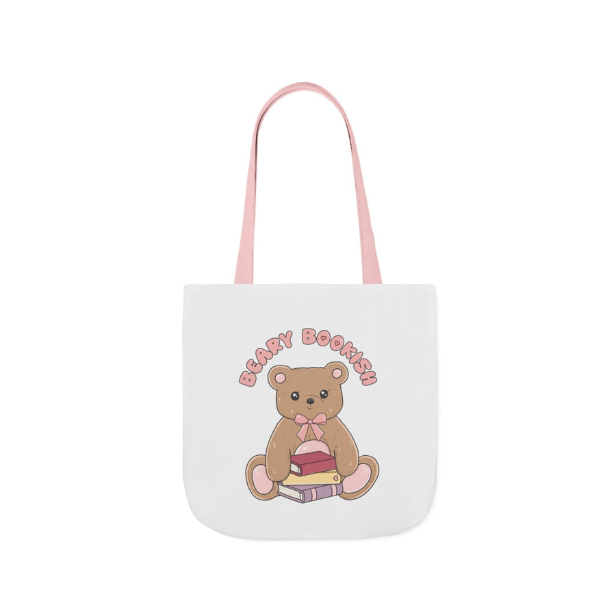 Beary Bookish Tote Bag - White