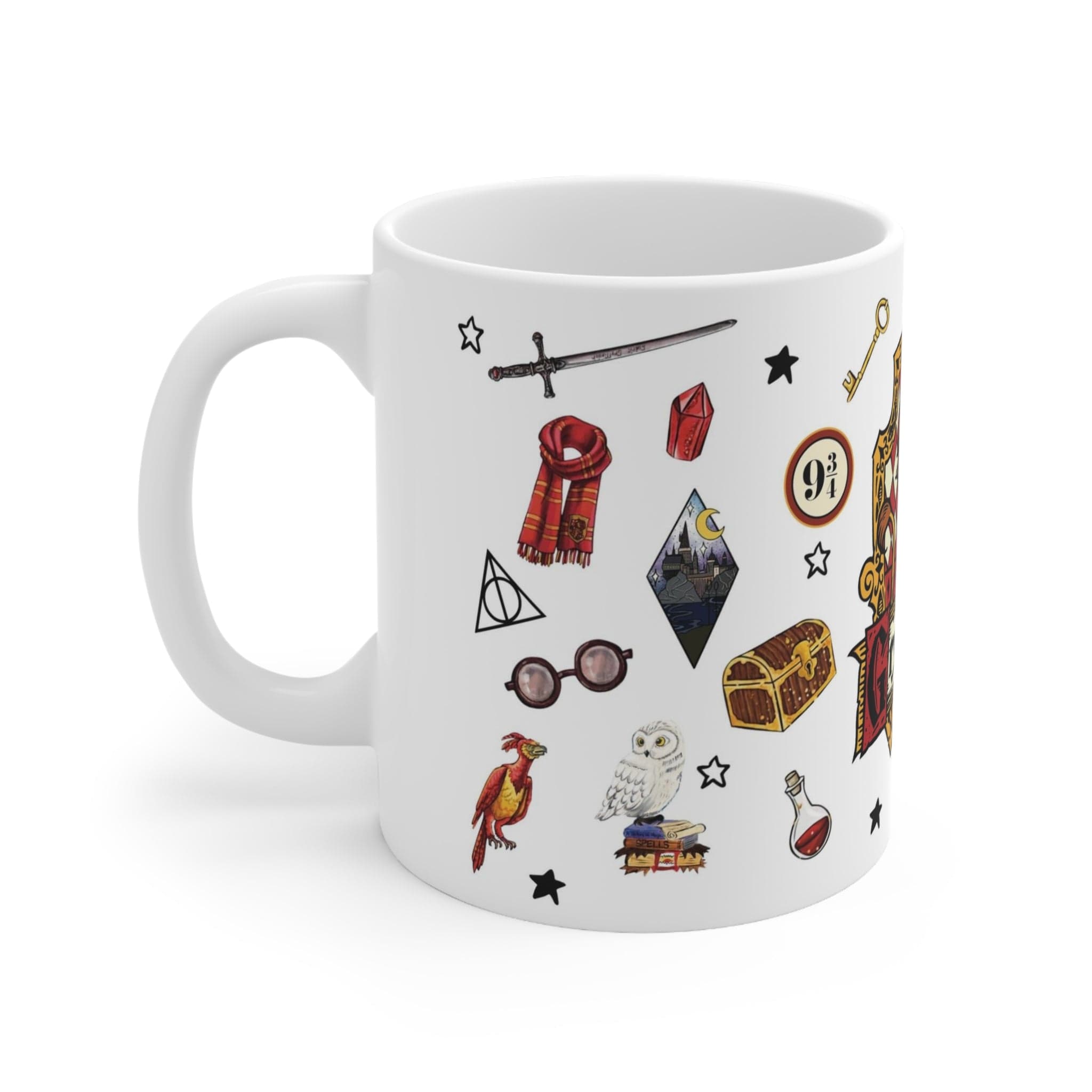 Red and Gold Lion House Mug