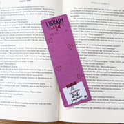 Dark Romance Library Card Bookmark