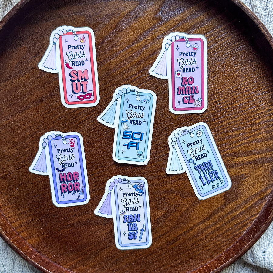 Book Genre Bookmark Stickers