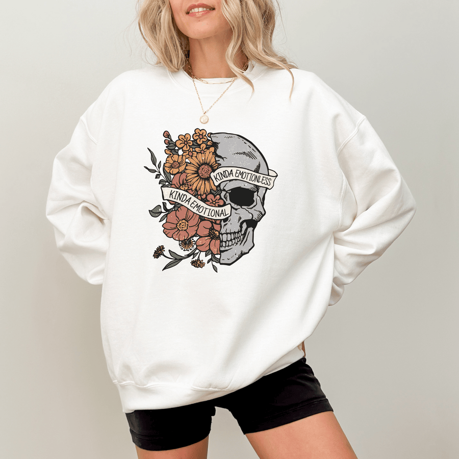 Kinda Emotional, Kinda Emotionless Crewneck Jumper