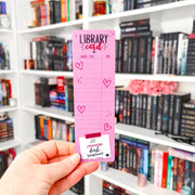 Dark Romance Library Card Bookmark