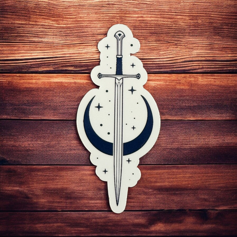 Celestial Moon Sword Sticker