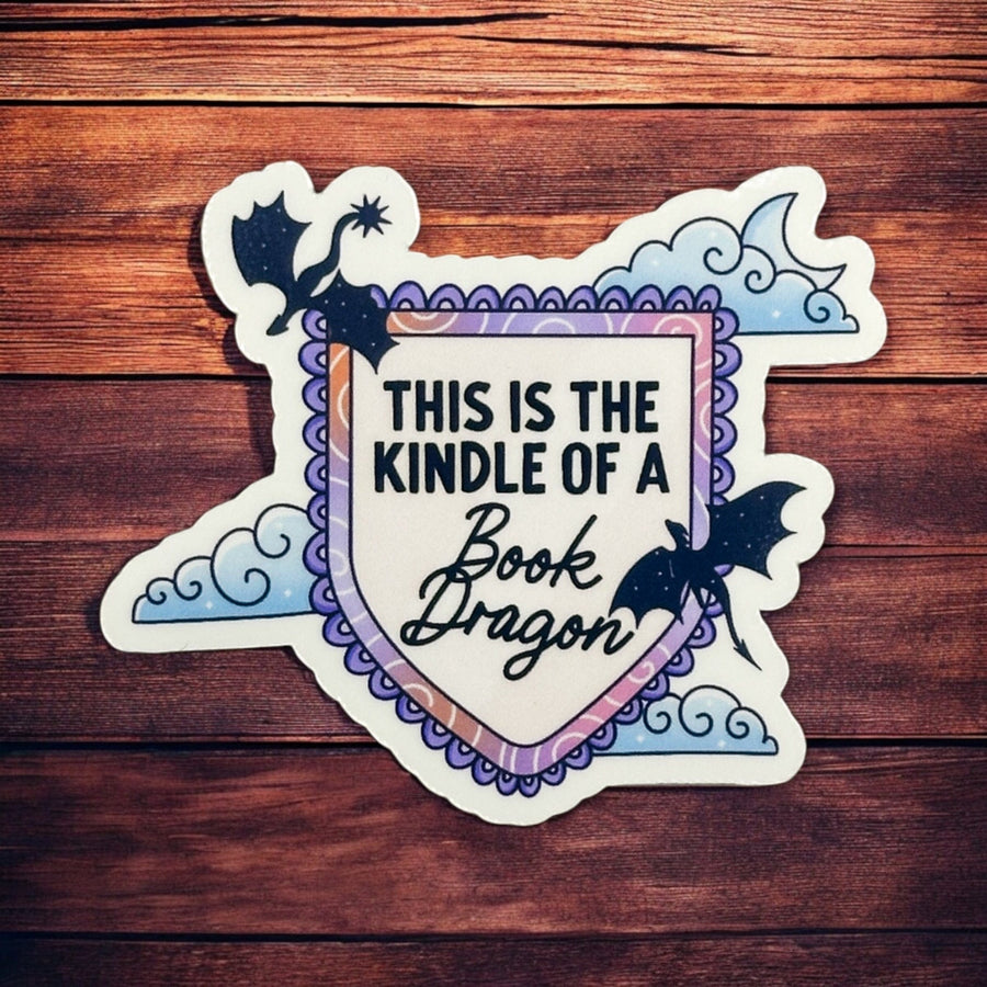 This is the Kindle of a Book Dragon Sticker