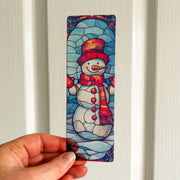 Stained Glass Snowman Bookmark
