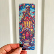 Stained Glass Gingerbread House Bookmark