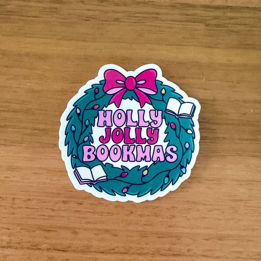 Holly Jolly Bookmas Sticker