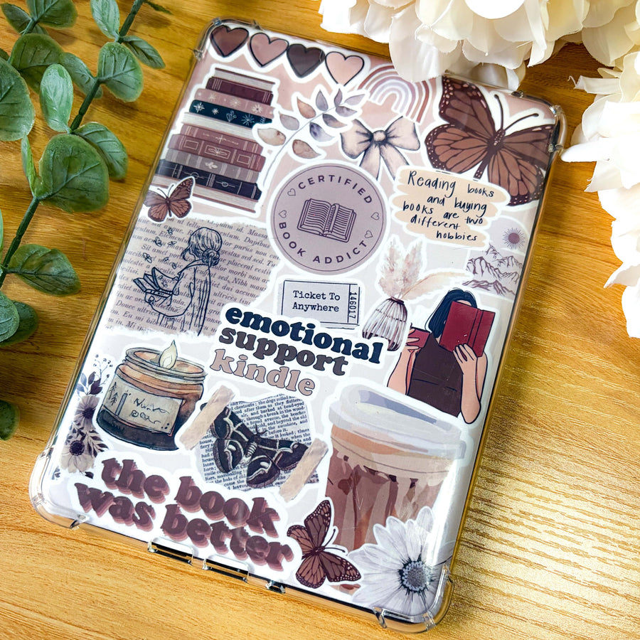 Neutral Tone Bookish Kindle Insert