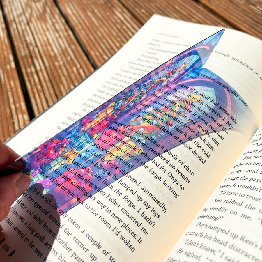 Stained Glass Christmas Tree Bookmark