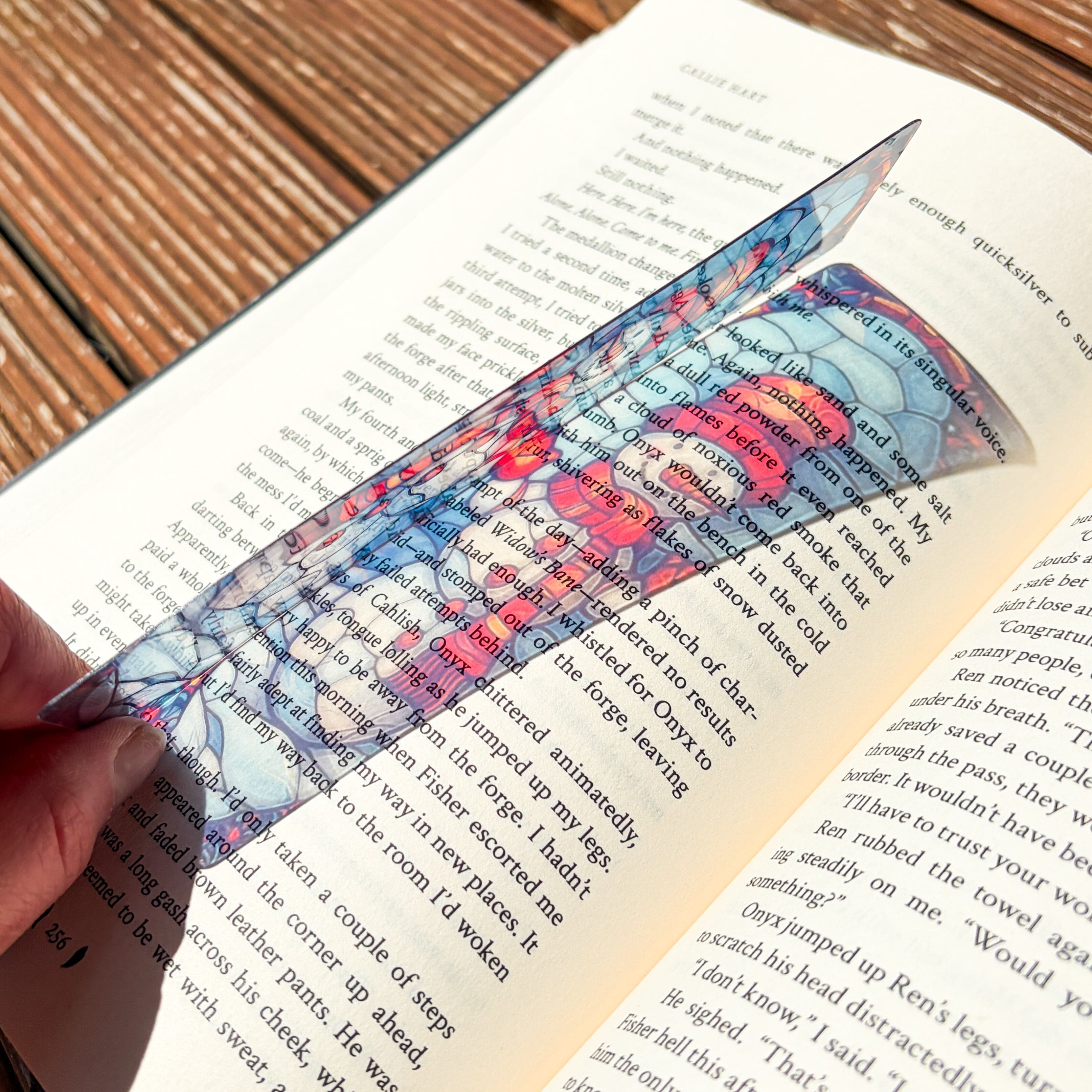 Stained Glass Snowman Bookmark
