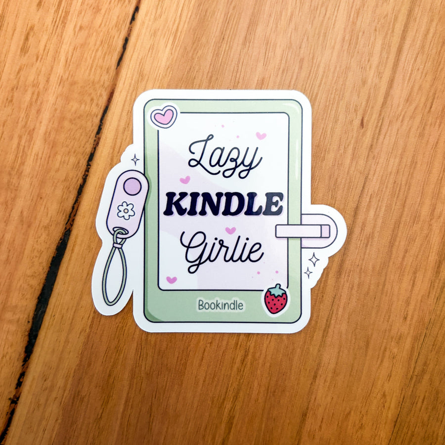 Lazy E-Reader Girlie Sticker