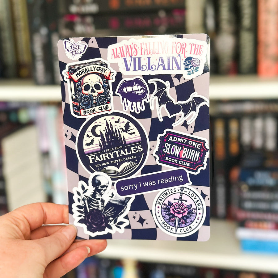 Always Falling for the Villain Bookish Kindle Insert