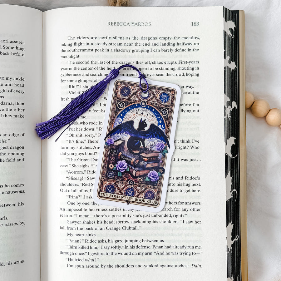 Dragon Cat Romantasy Tarot Bookmark