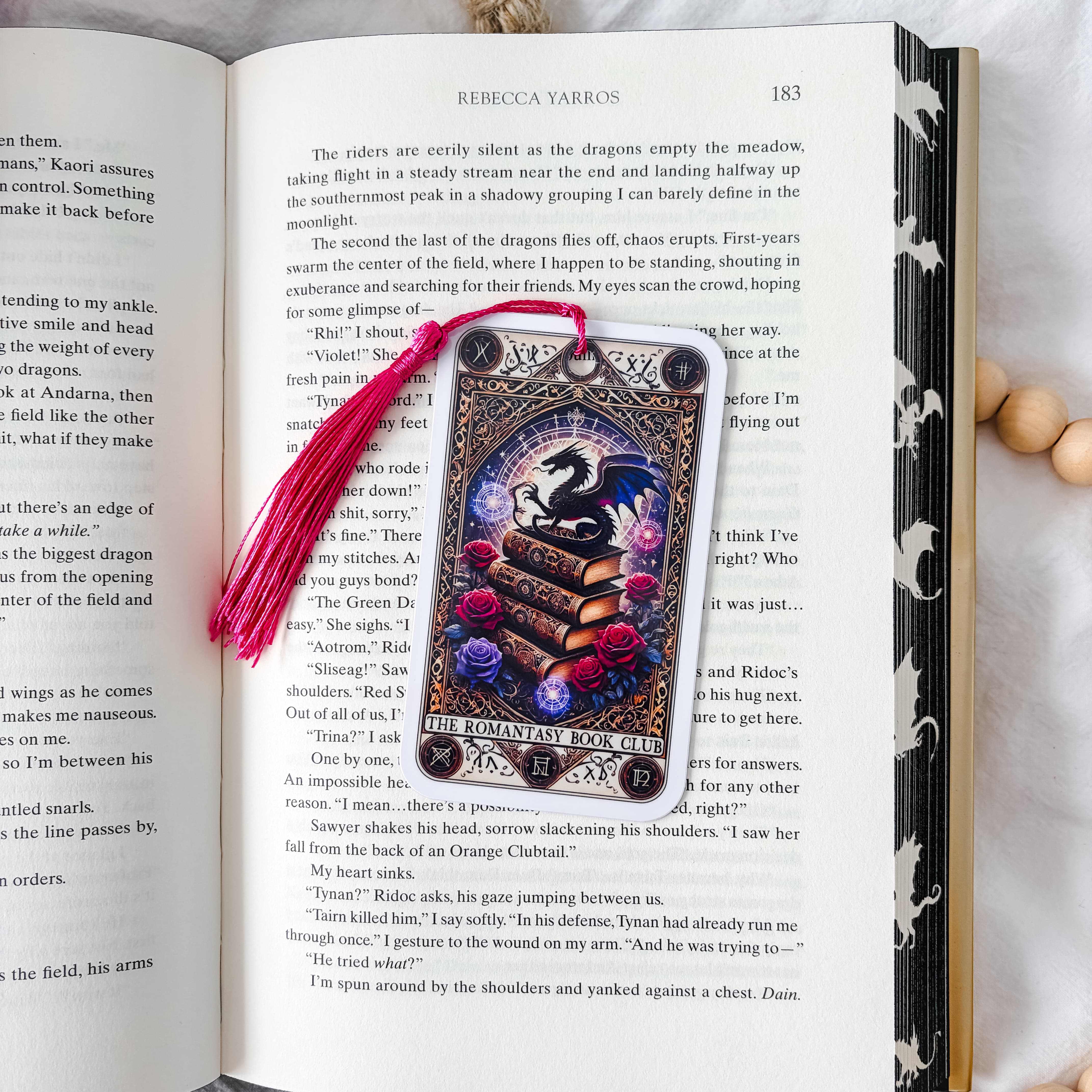 Dragon Romantasy Tarot Bookmark