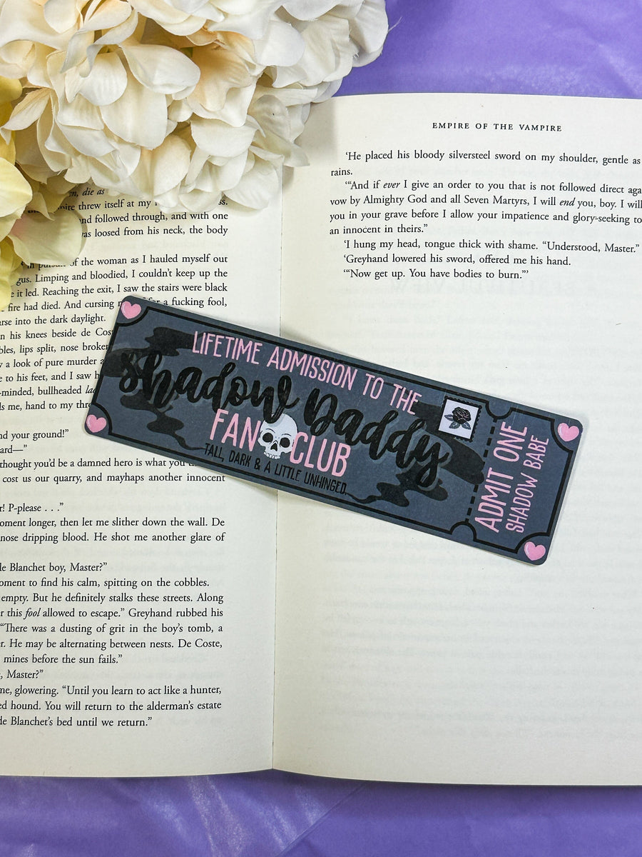 Shadow Daddy fan club bookmark