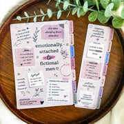 Emotionally Attached to Fictional Men Annotated Kindle Insert & Matching Bookmark