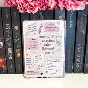 Emotionally Attached to Fictional Men Annotated Kindle Insert & Matching Bookmark