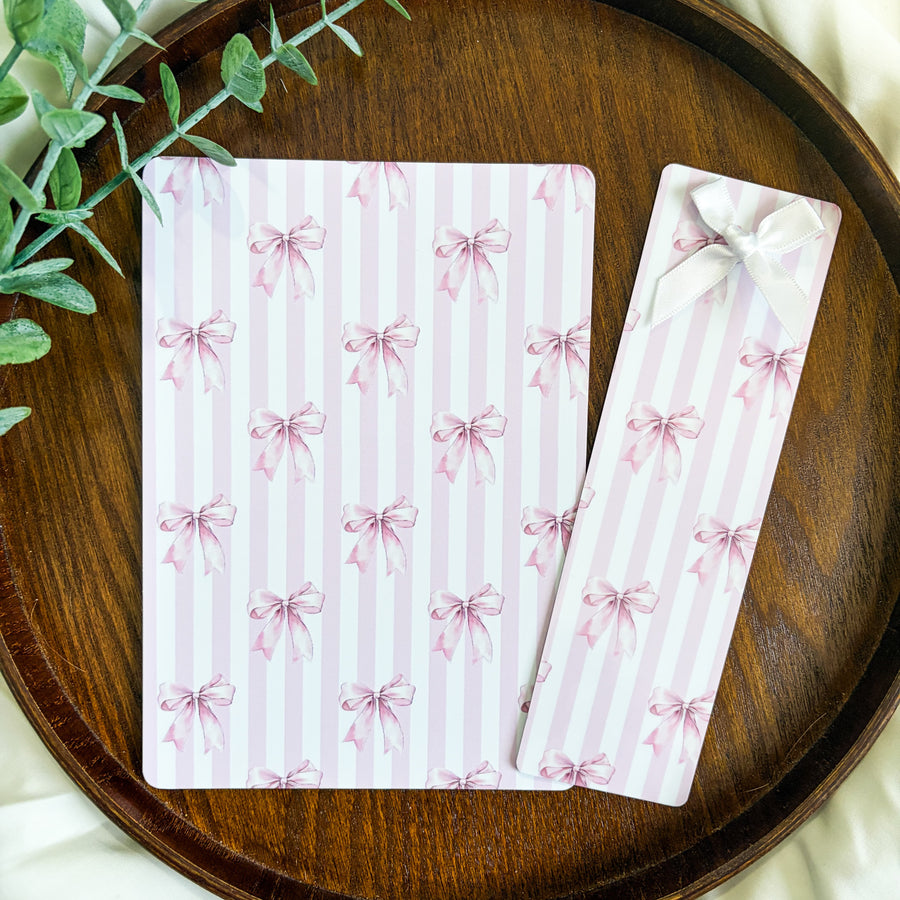 Coquette Bow Kindle Insert and Bookmark Bundle