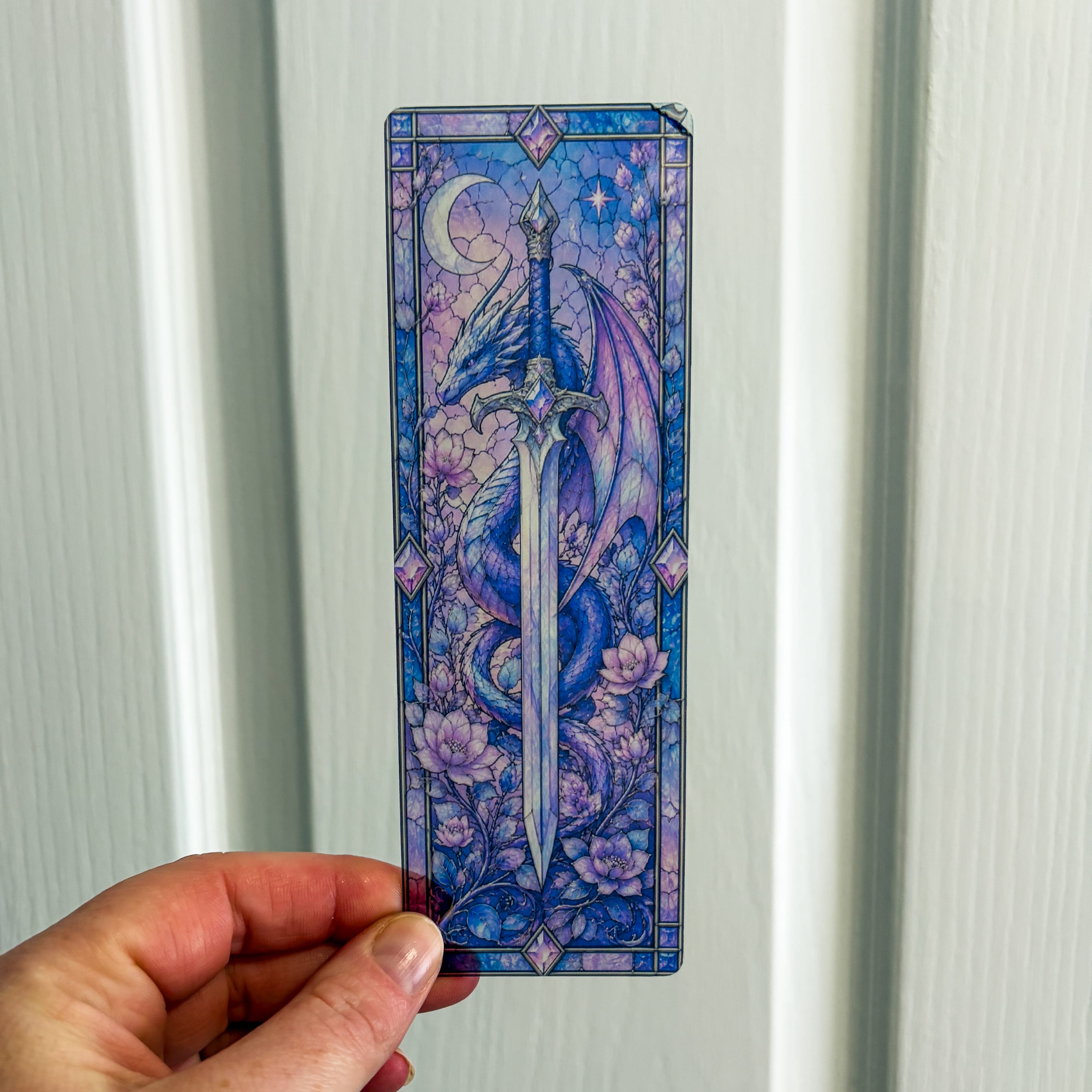 Stained Glass Dragon Sword Bookmark