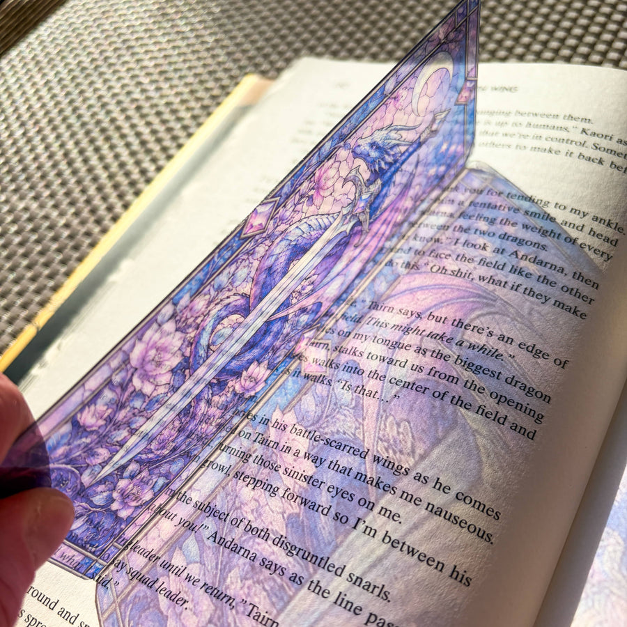Stained Glass Dragon Sword Bookmark