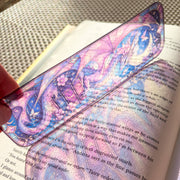 Stained Glass Dragon Guarding Books Bookmark