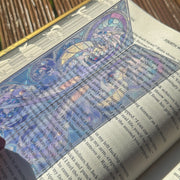 Transparent Stained Glass Window Bookmark – Ember & Amethyst Dragon