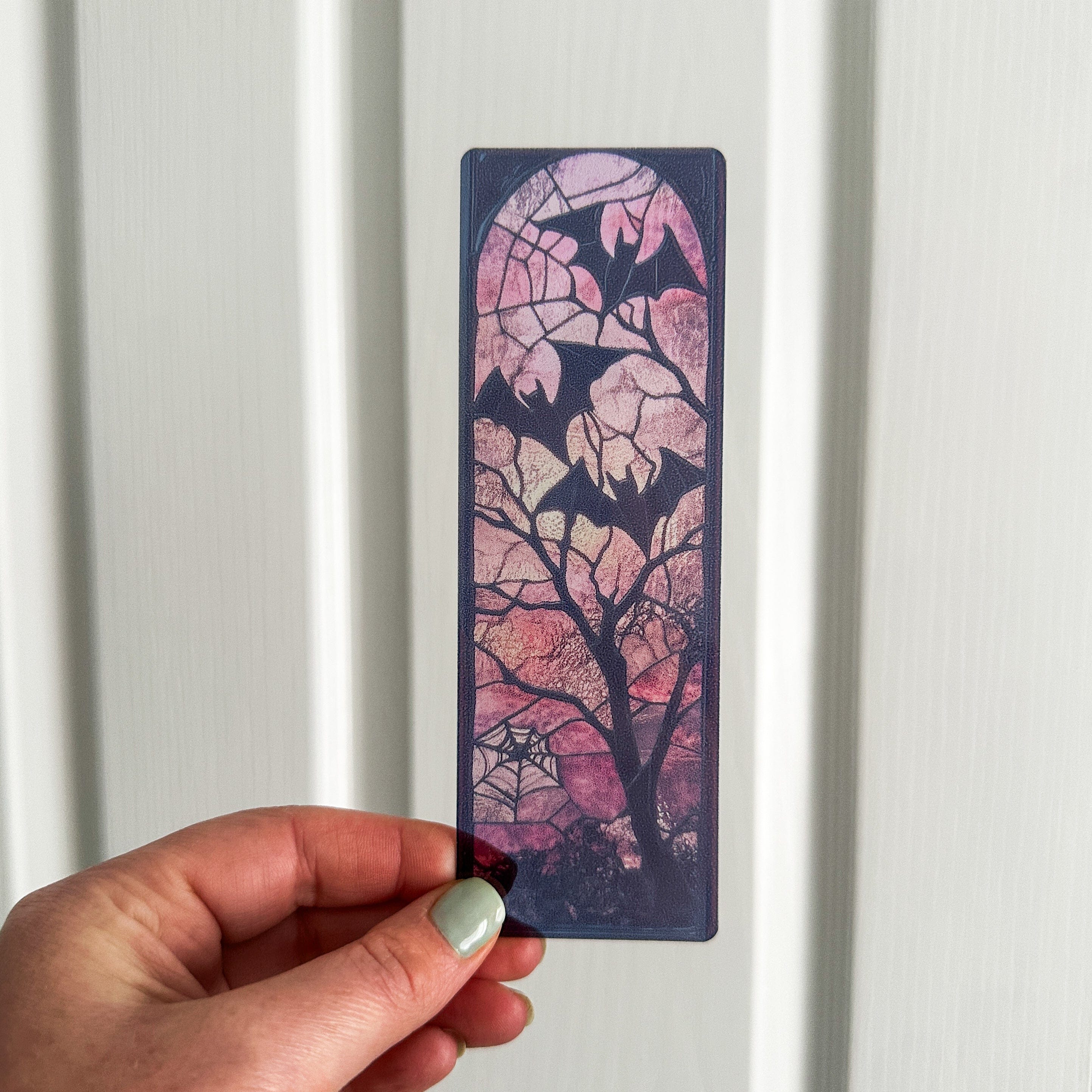 Twilight Bats Transparent Bookmark – Halloween Gothic Night