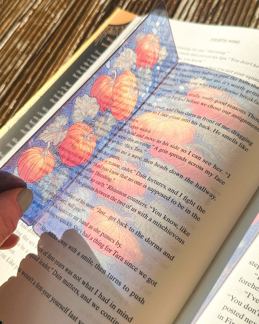Pumpkin Cluster Transparent Bookmark – Halloween Harvest Nights