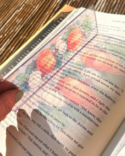 Pumpkins and Ivy Transparent Bookmark – Halloween Harvest Charm