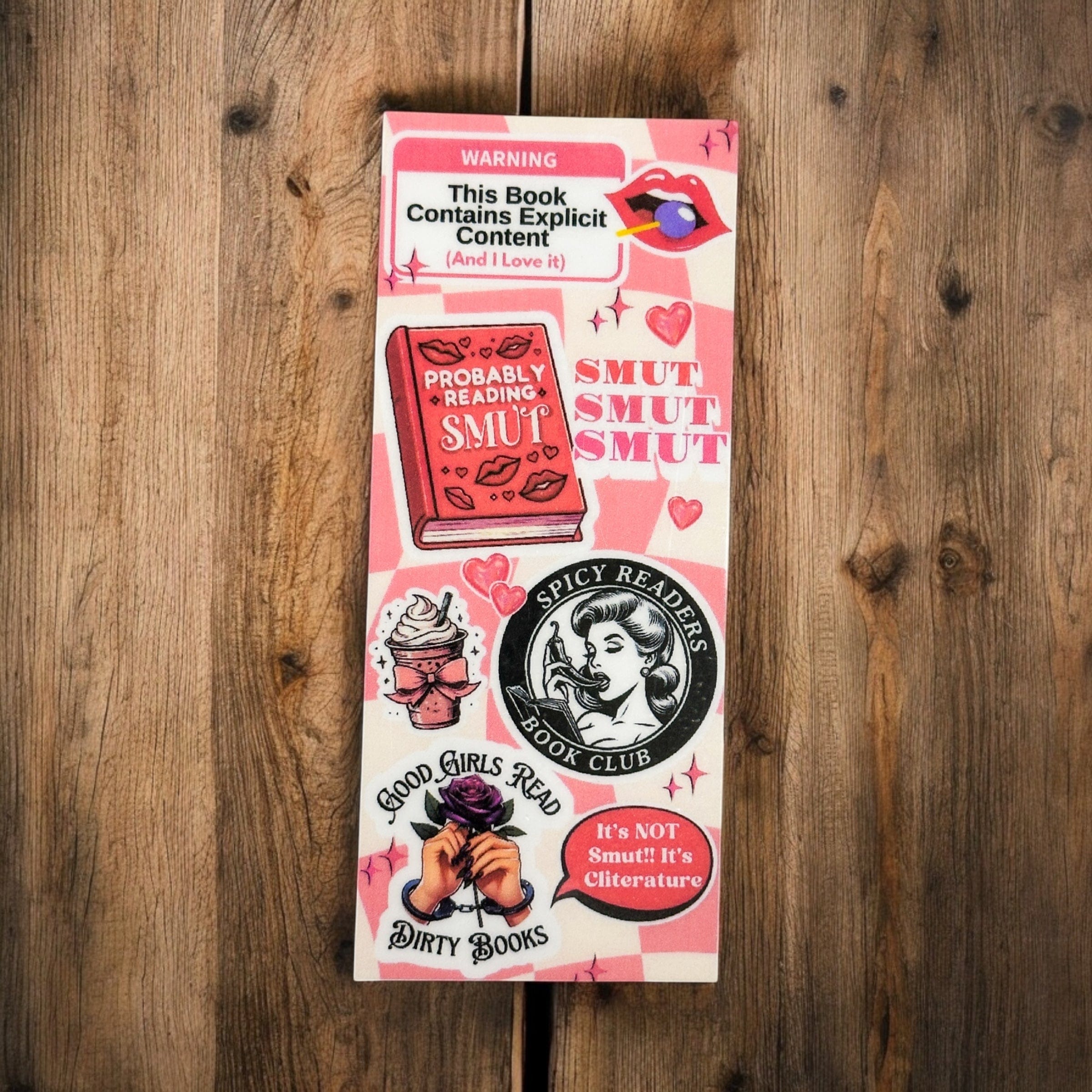 Spicy smut sticker-style bookmark