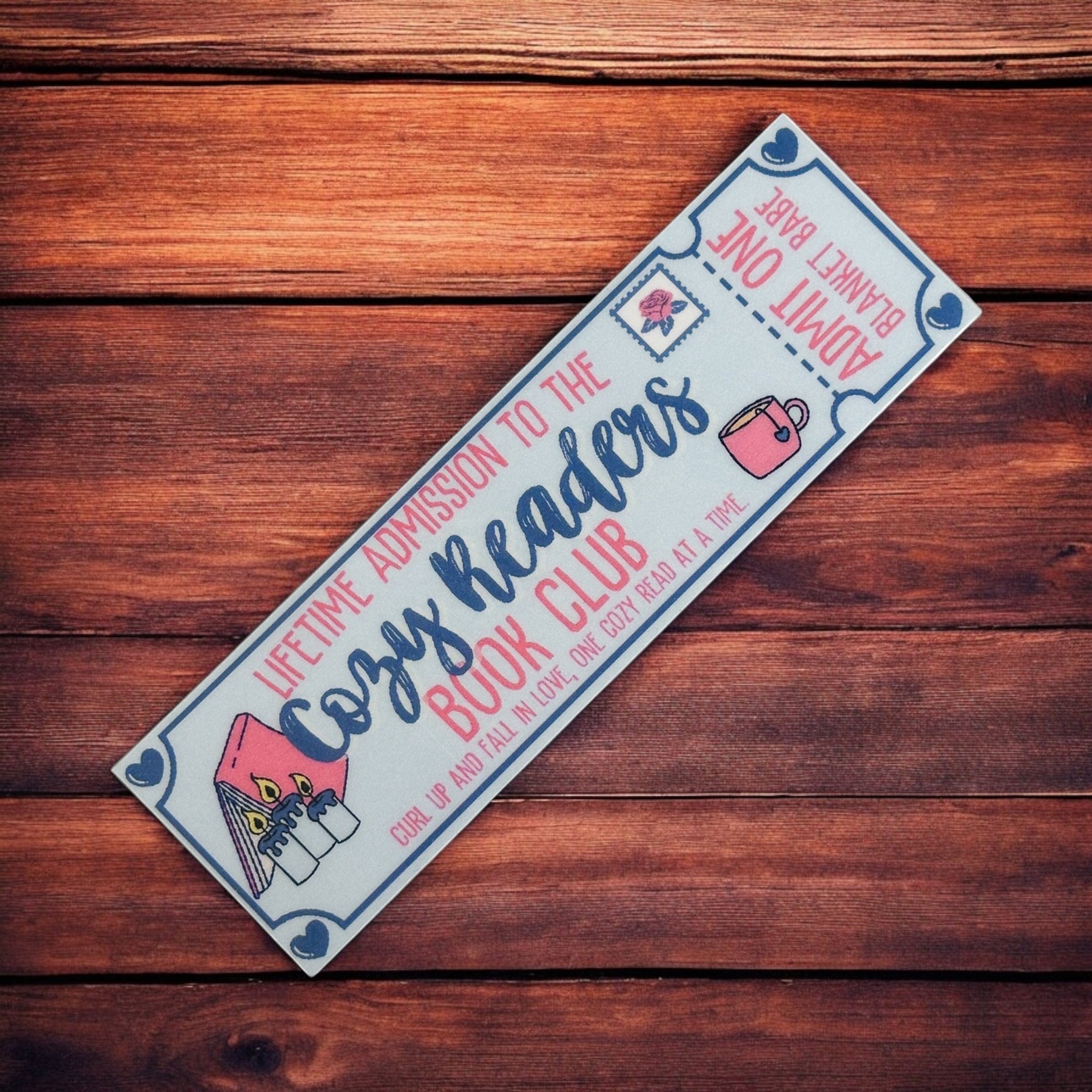 Cozy Readers book club bookmark