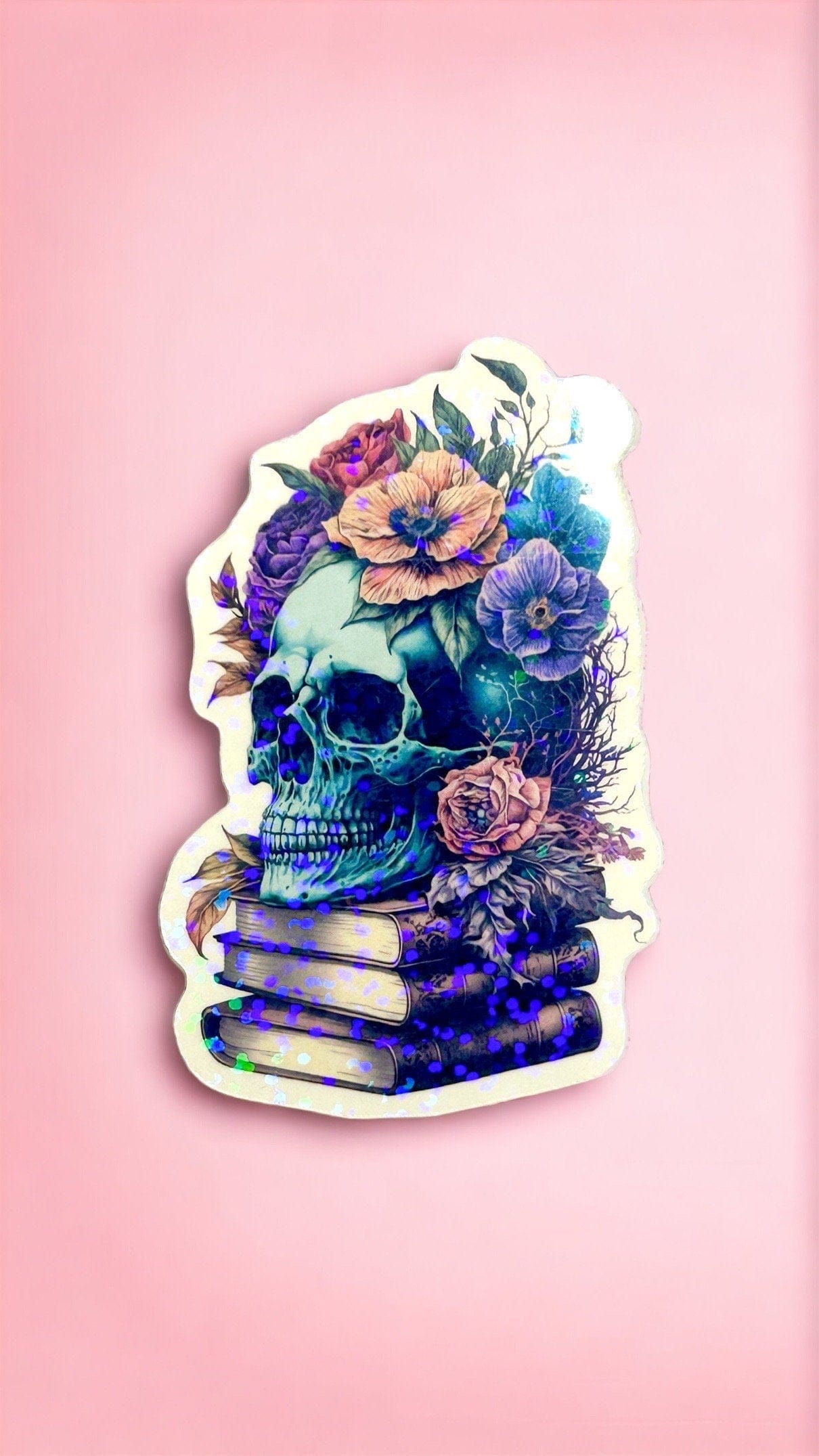 Skull and Books 1 Sticker